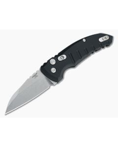 Hogue A01 MicroSwitch Wharncliffe Black Aluminum Automatic 24100 - HO-24100 1