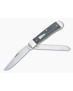 Case Trapper Smooth Black Micarta Slip Joint Folder 27730 - CA-27730 1