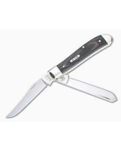 Case Mini Trapper Smooth Black and Red Micarta Slip Joint 27852 - CA-27852 1