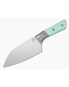 Microtech Santoku 6" Caribbean Blue G10 Titanium Bolster Stonewash - MT-3200B-10CA 1