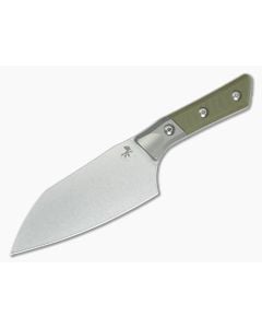 Microtech Santoku 6" OD Green G10 Titanium Bolster Stonewash - MT-3200B-10OD 1