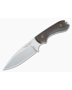 Bradford Guardian 3.2 M390 False Edge 3D Natural (Brown) Burlap Micarta - BK-32FE-134-M390 1