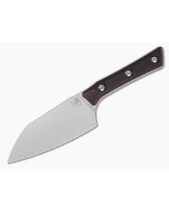 Microtech Santoku 4" Black Cherry G10 M390MK Stonewash Kitchen Knife (4.20" Blade) 3300-10 BC - MT-3300-10BC 1