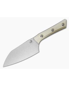 Microtech Santoku 4" Ivory White G10 M390MK Kitchen Knife (4.20" Blade) 3300-10IV - MT-3300-10IV 1