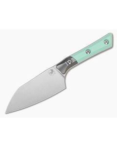 Microtech Santoku 4.2" Caribbean Blue G10 Titanium Bolster Stonewash - MT-3300B-10CA 1