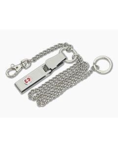 Victorinox Belt Hanging Clip with Chain Stainless Steel 4.1860-X1 - VN-4.1860-X1 1