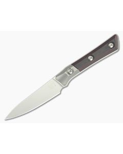Microtech Paring Knife Black Cherry G10 Titanium Bolster Stonewash - MT-3500B-10BC 1