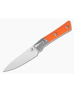 Microtech Paring Knife Ember Orange G10 Titanium Bolster Stonewash - MT-3500B-10EM 1