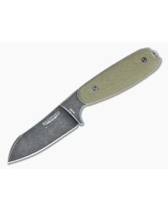 Bradford Guardian3.5 Sheepsfoot Nimbus M390 3D Green Micarta Fixed Blade - BK-35SF-102N-M390 1