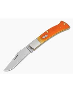 Case Axe Handle Persimmon Orange Bone Gator Jig Carbon Steel Pocket Knife (3.95" Closed) 38076 - CA-38076 1
