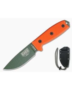 ESEE 3 Plain Edge OD Blade Orange G10 Black Sheath - ESEE-3P-OD 1