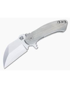 Grindhouse Knives TMAx 2.0 #2 Flipper Titanium Handles Hand Rubbed Satin CTS-XHP Sheepsfoot Blade 4862 - CU-4862 1
