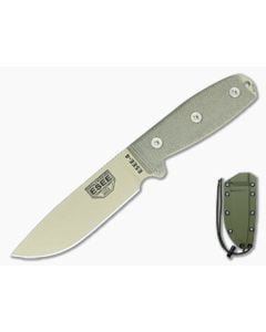 ESEE 4 Desert Tan Plain Edge Green Sheath - ESEE-4P-DT 1