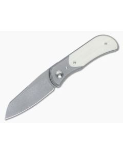 Trevor Burger Custom EXK Sheepsfoot Recessed Ivory White G10 with Titanium Bolster - CU-5017 1
