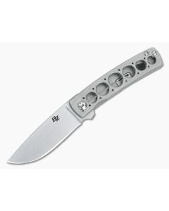 Brad Zinker Custom FR Frame Lock Tumbled Titanium - CU-5088 1
