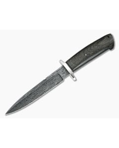 Bill Miller Custom Fighter Bog Oak & Hand Forged Damascus - CU-5270 1