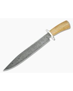 Bill Miller Custom Bowie Sea Cow & Hand Forged Damascus - CU-5271 1