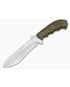 Mike Irie Custom TS-7 OD Green Canvas Micarta CPM-154 Fixed Blade Knife (5.65") - CU-5302 1