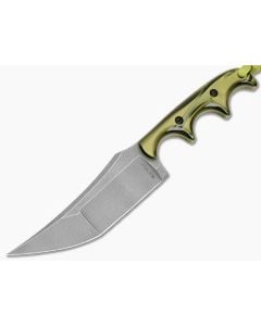 Alan Folts Custom Minimalist Katana Venom Kirinite Tumbled Elmax EDC Fixed Blade Knife (3.59") - CU-5309 1