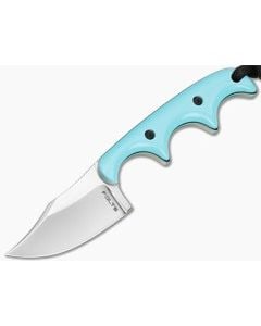 Alan Folts Custom Minimalist Bowie Turquoise G10 Mirror Polish CPM-154 EDC Fixed Blade Knife (2.06") - CU-5323 1