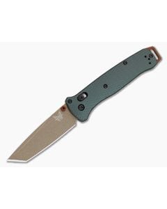Benchmade 537FE-2601 Bailout Taiga Green Aluminum S90V FDE Battlewash Folding Knife (3.38" Blade) - BM-537FE-2601 1