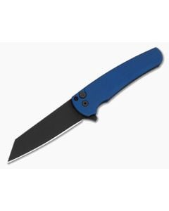Protech Malibu Reverse Tanto Manual Flipper Blue Aluminum Handle DLC Black Magnacut Folding Knife (3.25") 5403-BLUE - PT-5403-BLUE 1