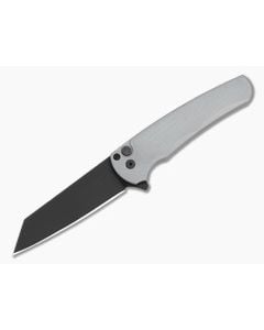 Protech Malibu Flipper Grey Handle Black DLC Reverse Tanto - PT-5403-GREY 1