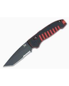 Hogue HK Ballista XL Red/Black G10 Automatic Folder Part Serrated Tanto 54540 - HO-54540 1