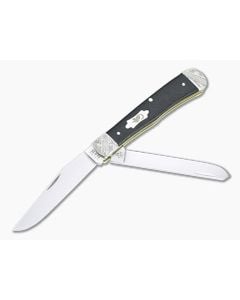 Case Trapper Worked Bolsters Smooth Ebony Wood Slip Joint Folder 59670 - CA-59670 1