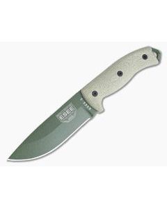 ESEE 5 OD Green Blade 3D Green Canvas Micarta Handles Fixed Blade 5POD-017 - ESEE-5POD-017 1