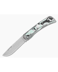 Case XR Sod Buster Jr. Seafoam Green Burl G10 with Clip 66384 - CA-66384 1