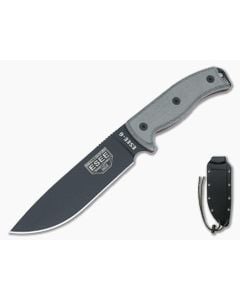 ESEE 6 Black Plain Edge Blade Black Sheath - ESEE-6P-B 1