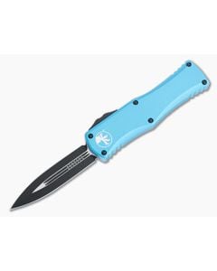 Microtech Hera D/E Black Double Edge Turquoise OTF Automatic 702-1TQ - MT-702-1TQ 1