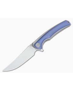 WE Knife Co 704B Flipper Blue Ti Rubbed Satin M390 - WE-704B 1