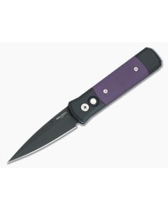 Protech Godson Purple G10 Black DLC Blade Auto - PT-715-PURPLE 1