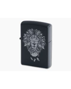 Zippo Lighter Aztec Lion Matte Black Windproof Lighter 77418 - ZI-77418 1