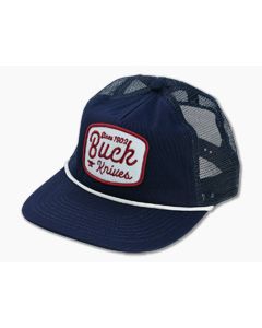 Buck Knives Felt Patch Navy Mesh Snapback Hat - BU-89186 1