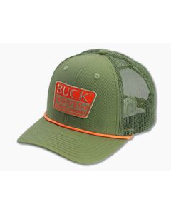 Buck Knives Embroidered Patch Green Mesh Snapback Hat - BU-89189 1
