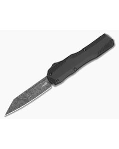 Kershaw Livewire OTF Damascus Reverse Tanto Black Aluminum - KS-9000RDAM 1