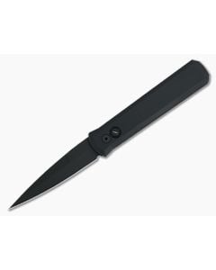 Protech Godfather 921 Operator Sterile Solid Black Tritium Button Automatic - PT-921-OPERATOR 1