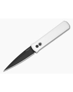 Protech Godfather Auto Silver Handle Black Blade - PT-921-SILVER 1