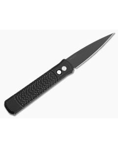 Protech Godfather Auto Left Hand BattleWorn Black DLC Blade - PT-926-LHBW-LTD 1