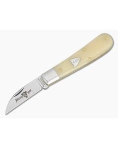 Great Eastern Cutlery Tidioute #93 Johnny On The Spot Large Blade Smooth White Bone 1095 Carbon Steel Folding Pocket Carving Knife (3.87" Closed) 930126L - GEC-930126L-SWB 1