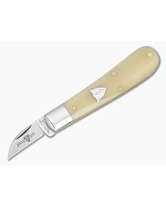 Great Eastern Cutlery Tidioute #93 Johnny On The Spot Small Blade Smooth White Bone 1095 Carbon Steel Folding Pocket Carving Knife (3.87" Closed) 930126S - GEC-930126S-SWB 1