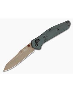 Benchmade 940FE-2601 Osborne Taiga Green Aluminum S90V FDE Battlewash Folding Knife (3.40" Blade) - BM-940FE-2601 1