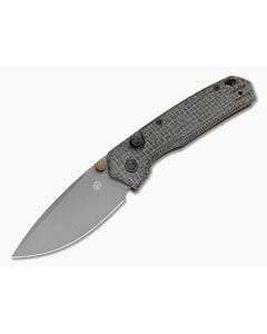 Vosteed Psyop 299 Black Micarta S35VN Destroyer Gray Button Lock Folding Knife (2.99") - VSD-A2230 1