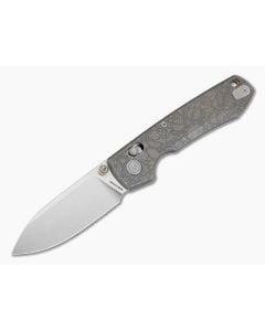 Vosteed Raccoon TiSlim Acid Wash Gray Titanium S35VN Stonewash Folding Knife (3.18" Blade) A4506 - VSD-A4506 1