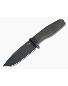 LionSteel Acha Green Burlap Micarta Black M390 - LS-AH-B-BLG 1