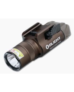 Olight Baldr Pro R Rechargeable Tactical Light Desert Tan Aluminum 1350 Lumens Max with Green Laser - OL-BALDR-PRO-R-DT 1