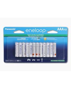Panasonic Eneloop AAA Rechargeable 800mAh 1.2V NiMH Batteries (12 Pack) - PN-BK-4MCCA12FA 1